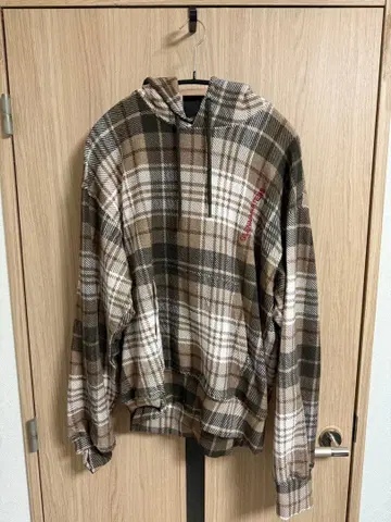 H&M GLENN MARTENS 체크 후드 맨투맨 S 배송비 포함