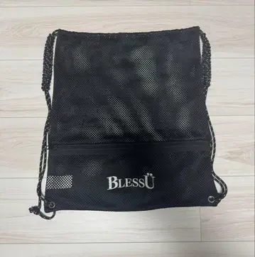 BlessU 블랙 드로우 스트링 백