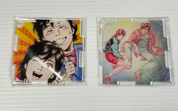 시티헌터 아크릴 피스 키링 사에바 료 마키무라 카오리 2세트