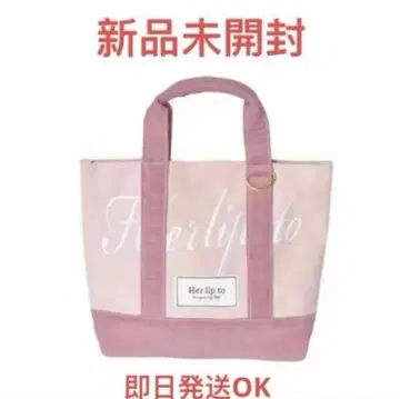 미사용 새상품 herlipto mini tote 루미네 토트백 핑크