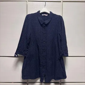 아이레키 쿠루메 카스리 7부 소매 네이비 S M