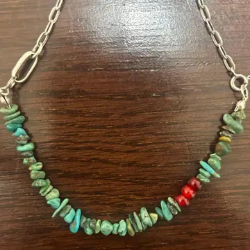 [목걸이] 내추럴 터콰이즈 silver925 인디언