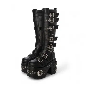 YOUSUKE 요스케 통굽 롱 부츠 직영 shop 한정판 블랙