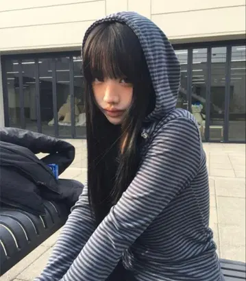 anyonemore 래트 스냅 후드 버튼 티셔츠