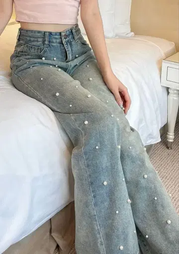 POMME D'amour pearl straight denim