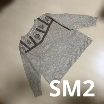 사만사 모스모스 울 혼방 자수 니트 스웨터