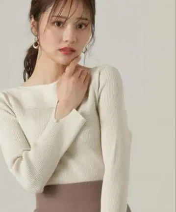 PROPORTION BODY DRESSING 변형 리브 니트