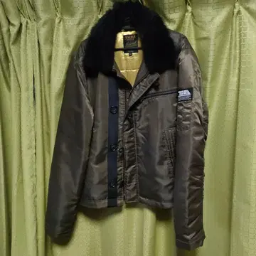 도라이치 트라이치 밀리터리 방한 나일론 자켓 블루종