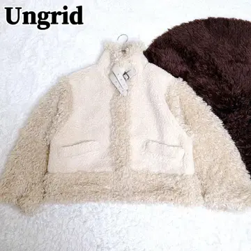 완판템 Ungrid 언그리드 보아콤비 무스탕 블루종 자켓