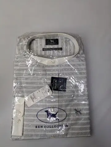 [택 포함 새상품] 트렌드 밴드 카라 셔츠 L 면 100% 스트라이프