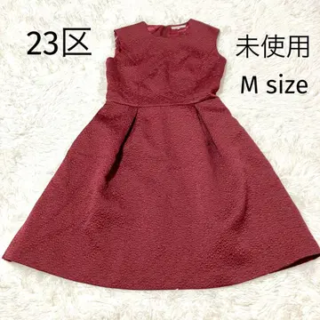 23구 원피스 자카드 보르도 슬리브리스 미사용