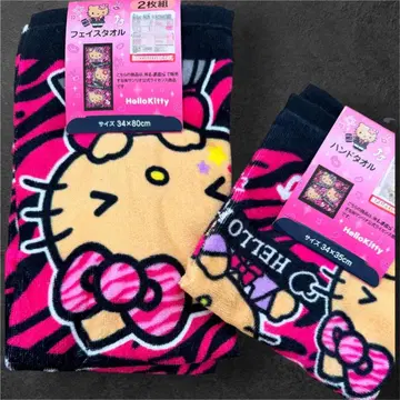 일광화상 키티 핸드 타월 & 페이스 타월 각 1장 핑크