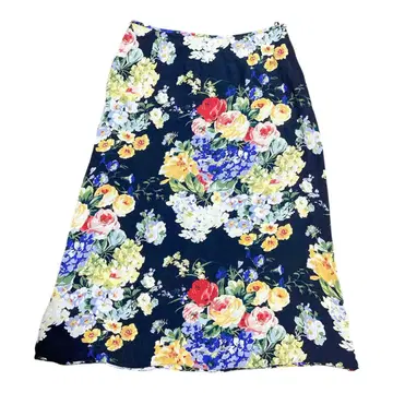 Ellen Tracy 실크 플라워 스커트 16 꽃무늬
