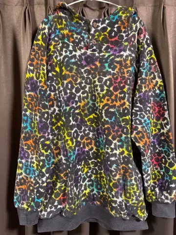 ELRODEO 멀티 컬러 레오파드 무늬 후드티