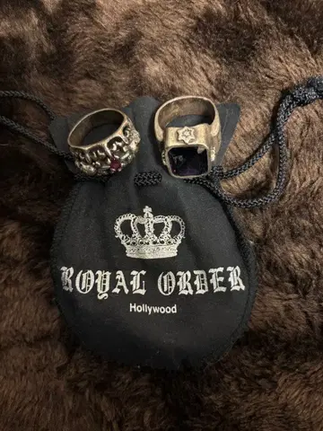 ROYAL ORDER DEMI GOD 자수정 스퀘어 반지 실버