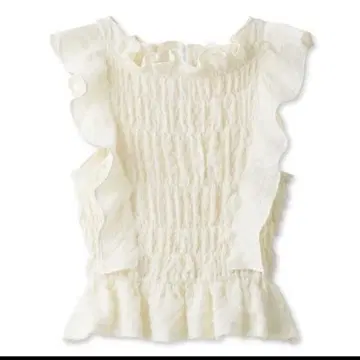 snidel 셔링 개더 TOPS 아이보리