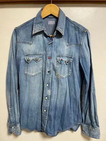 Blue Blue 데님 셔츠 웨스턴 스타일