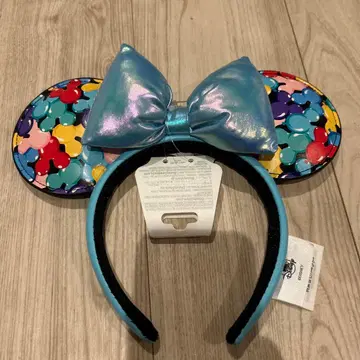 해외 디즈니 미니 머리띠 스카이블루 벌룬