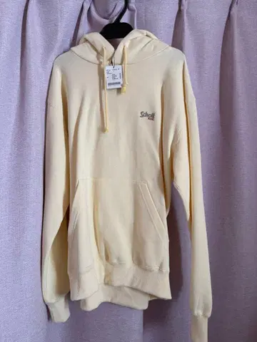 Schott NYC 후드 부착 후드티 크림