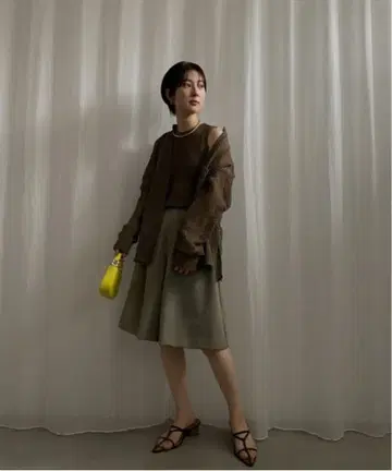 AMERI 크로셰 이너 세트 셔츠 / 크로셰