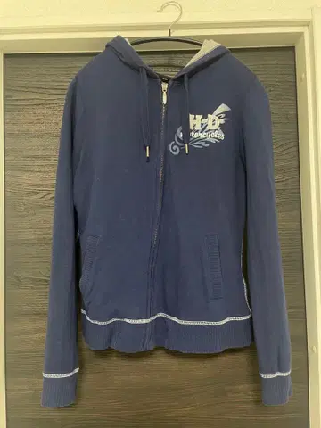 할리 데이비슨 네이비 풀 집업 y2k 후디