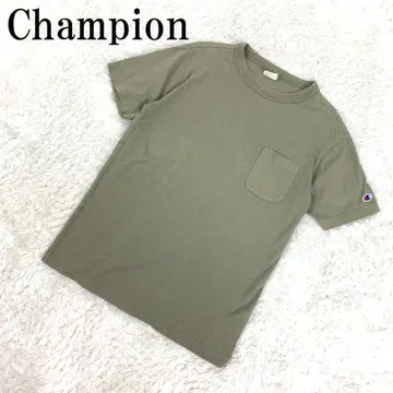 챔피온 반팔 T셔츠 면 코튼 원포인트 카키 S B9621
