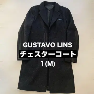 GUSTAVOLINS 구스타볼린스 가죽 파이핑 체스터 코트