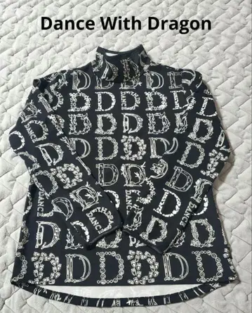 Dance With Dragon 로고 프린트 긴팔 셔츠