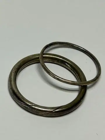 레이어드 2연 세트 실버 반지 925