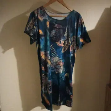 컬러풀 페이즐리 무늬 반팔 튜닉