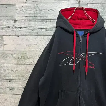 [ 리복 ] 자수 원포인트 로고 빅 루즈 레트로 레어 맨투맨 후드티