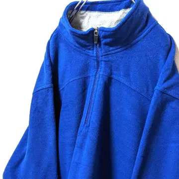 애슬레틱 웍스 하프 지퍼 플리스 맨투맨 XL 블루 파랑 구제 의류