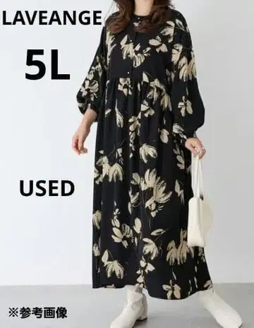 LAVEANGE [5L] 꽃무늬 개더 플레어 원피스 (USED)