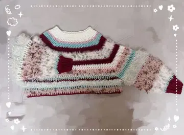 컬러풀 풀 니트 크로 셰 뜨개질 핸드메이드 복슬복슬