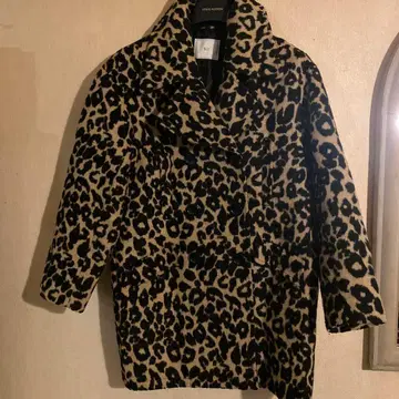 SLY 레오파드 무늬 더블 브레스트 자켓