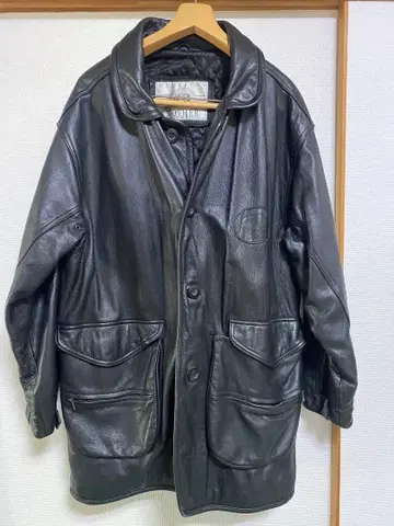 MOTHER 블랙 가죽 롱 자켓 M