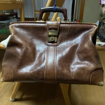 가죽 보스턴 백 브라운