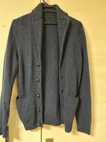 다크 그레이 100% 울 가디건 M 사이즈
