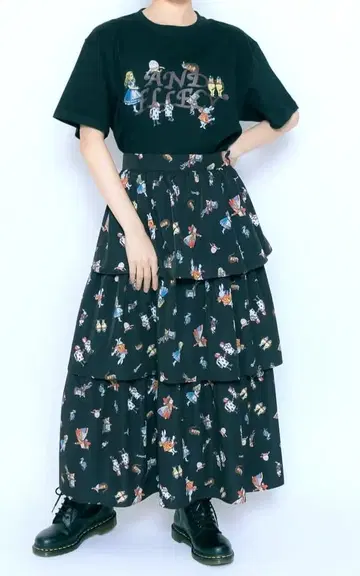 앤드 엘르시 앨리스 패턴 캉캉 스커트 완판템