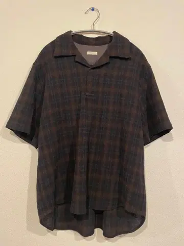 LIDNM 리드 CREPE COTTON PLAID SHIRT