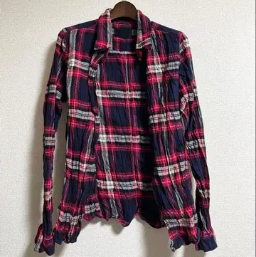 JUNHASHIMOTO WRINKLE CHECK SHIRT 주름 가공