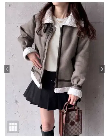 grl 옷깃 2way 무스탕 보아 블루종 [ k9056b ]