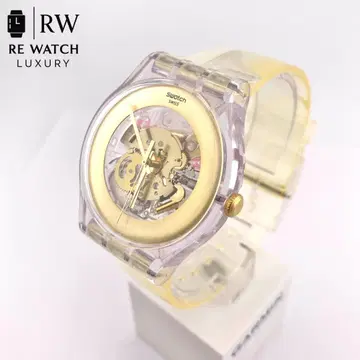 7-4412 Swatch V8 클리어/골드 손목시계