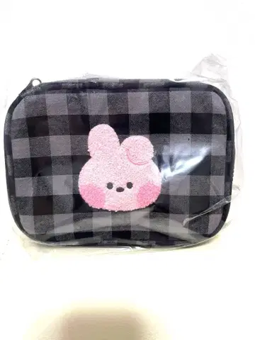 BT21 체크 무늬 파우치 COOKY