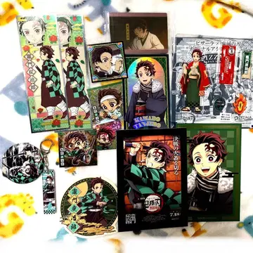 귀멸의 칼날 카마도 탄지로 혜택 귀멸의 연주 피자라 한정판 캔뱃지 엽서