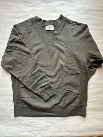 RAINMAKER KYOTO 그레이 V넥 맨투맨 기모노 슬리브 3