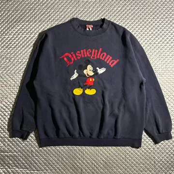 90s USA XL Disney 미키마우스 맨투맨 네이비