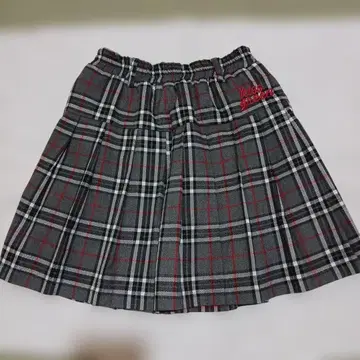 키스온더그린 그레이와 빨간색 체크 플리츠 스커트