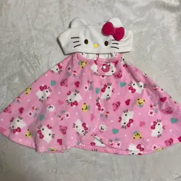 헬로키티 후드 부착 케이프 후드 부착 담요 담요 무릎 담요