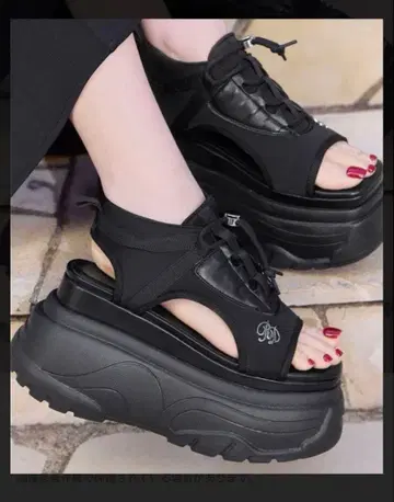 Rady 통굽 샌들 10.5cm 힐 블랙 M